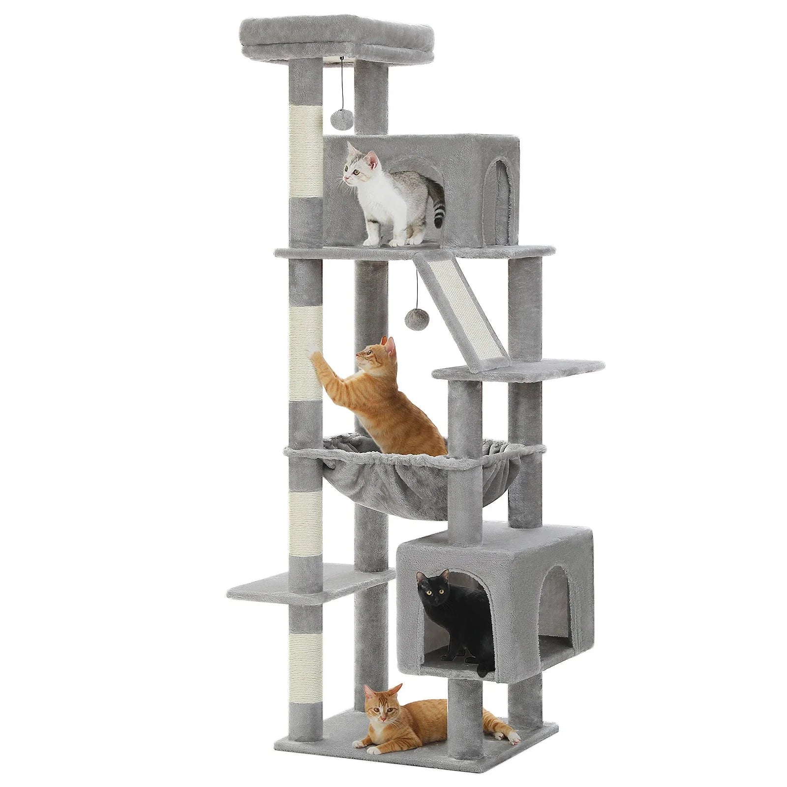 Arbre à chat <br> spécial maine coon gris clair