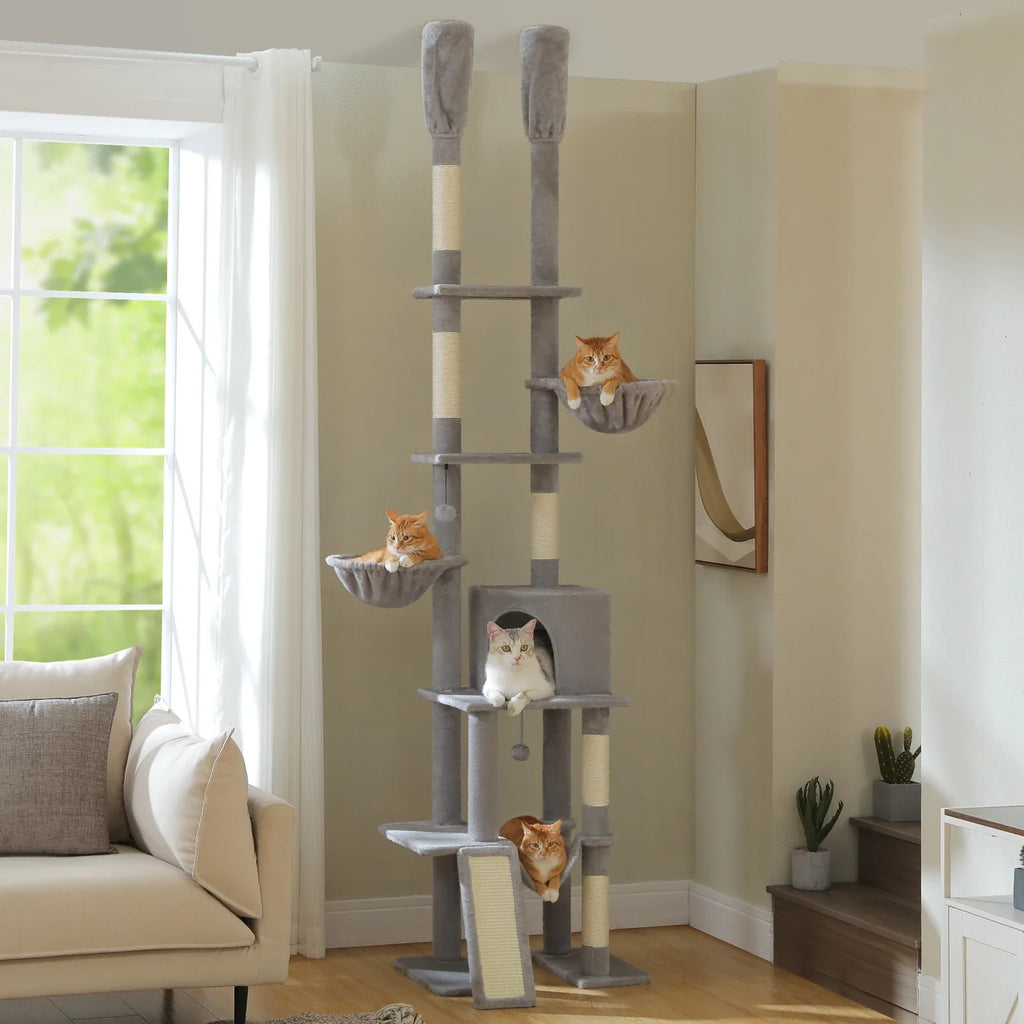 Arbre à Chat Sol Plafond Fin Gris – Belion