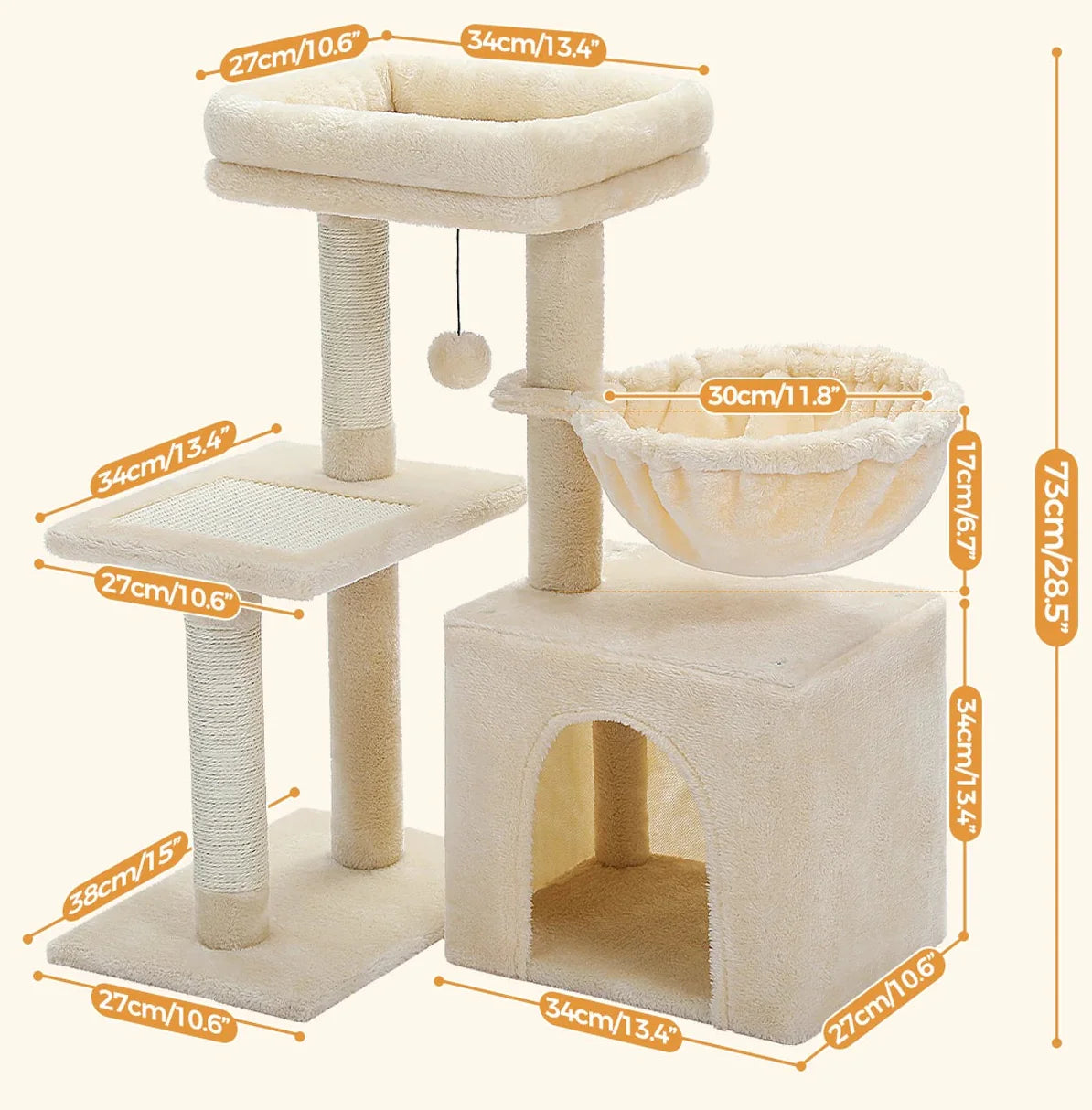 Arbre à Chat Crème – Quaon