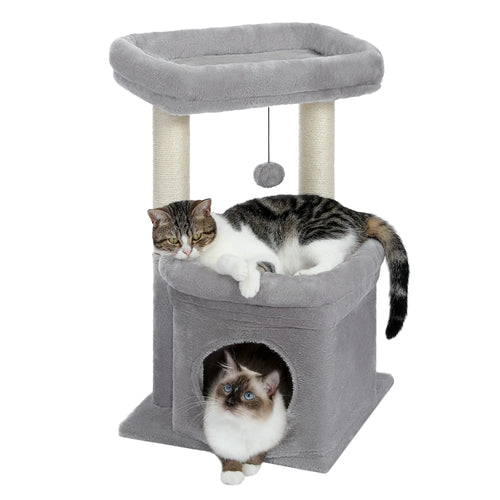 Arbre à chat <br> 1 étage gris