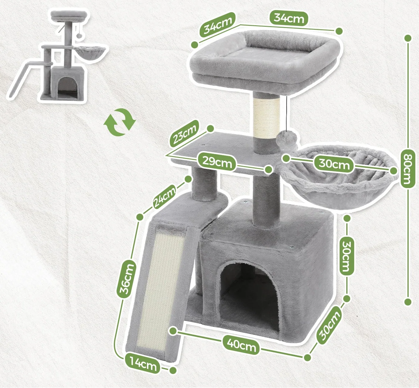 Arbre à Chat Griffoir et Gris – Ralelis