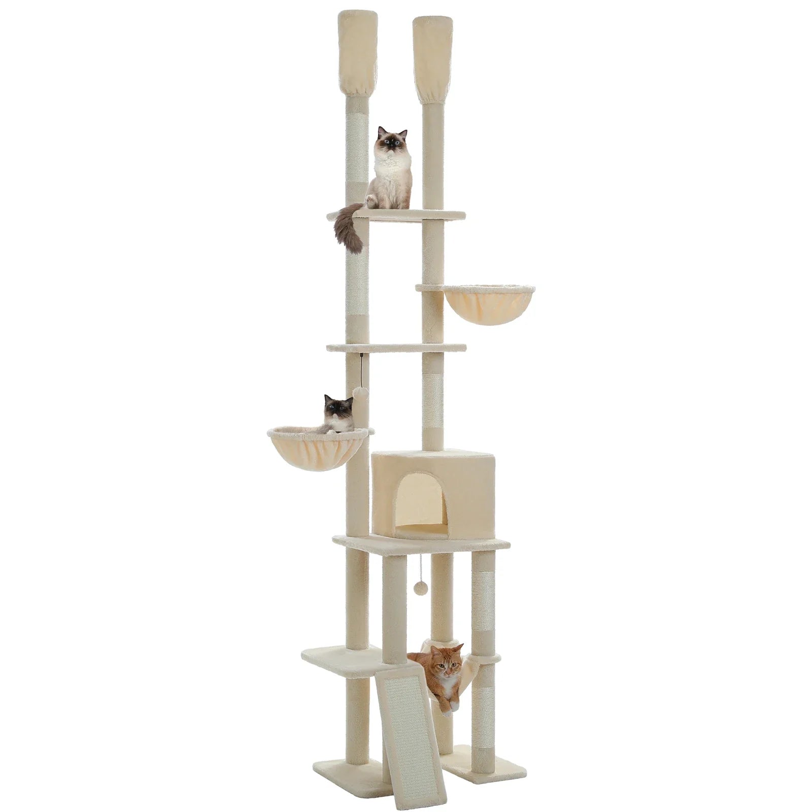 Arbre à chat <br>  sol plafond fin beige