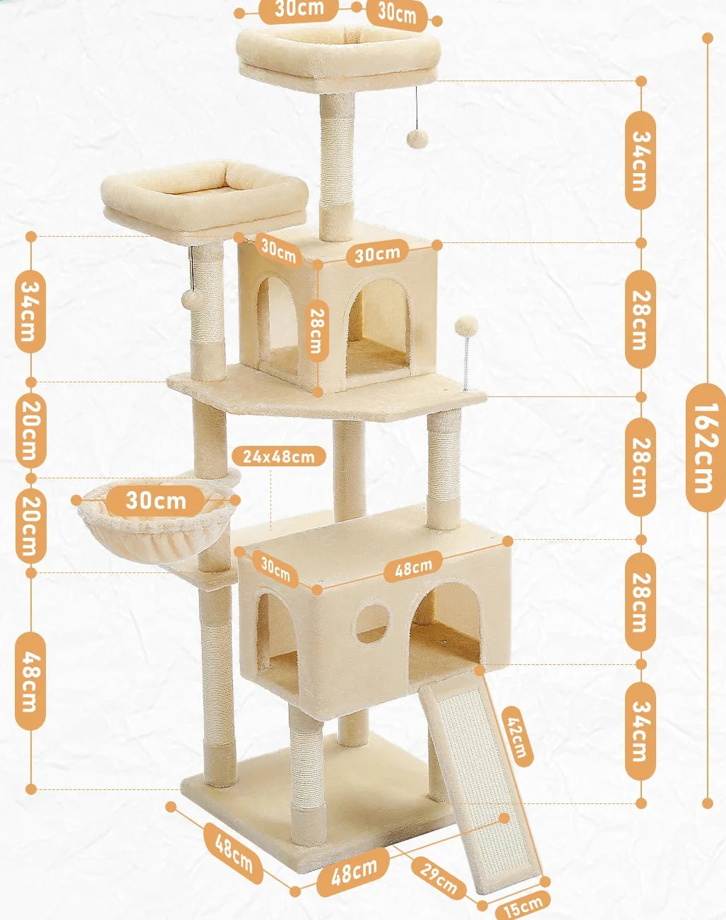 Arbre à Chat Xxl Gris et Beige – Junora