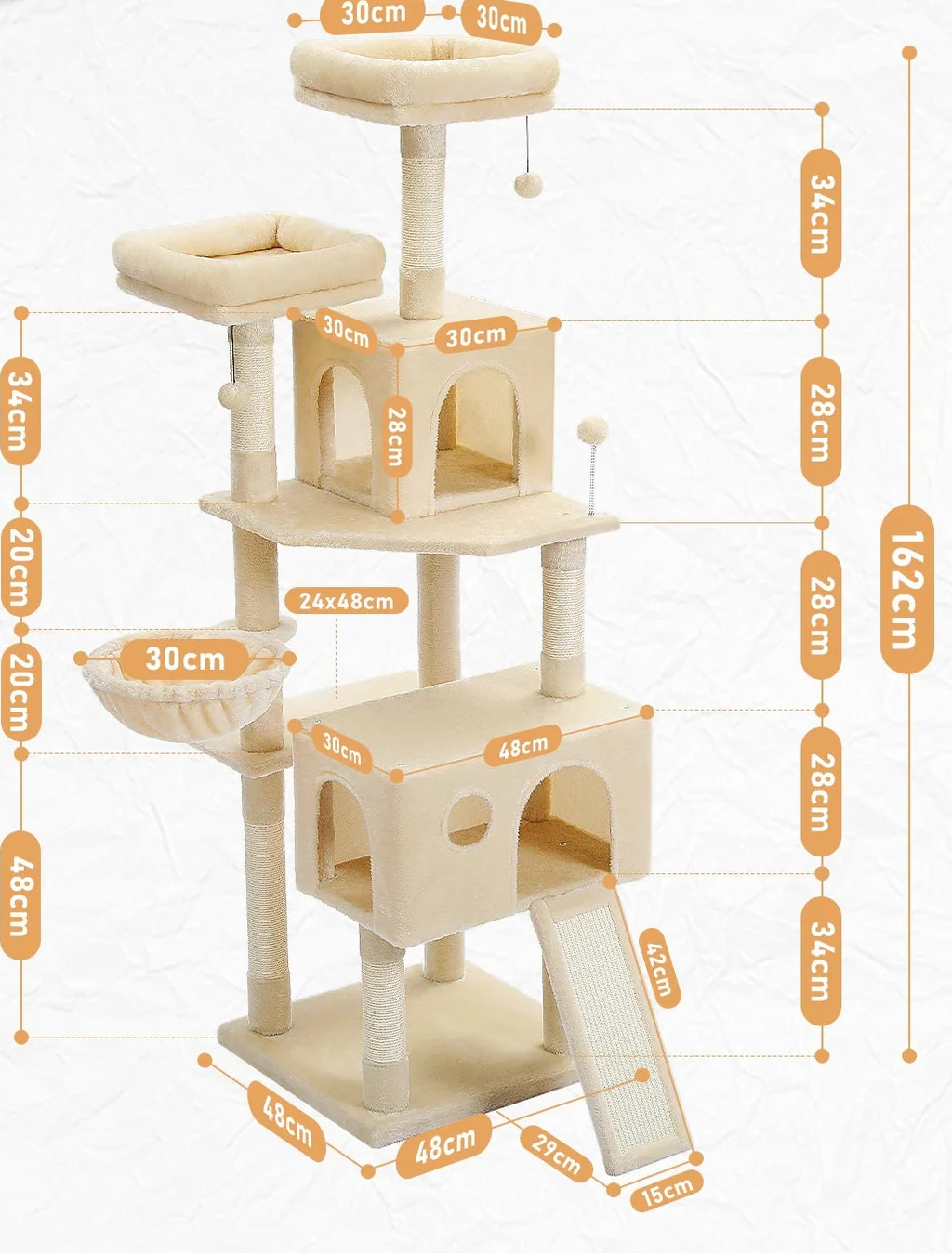 Arbre à Chat Moderne Beige – Velara