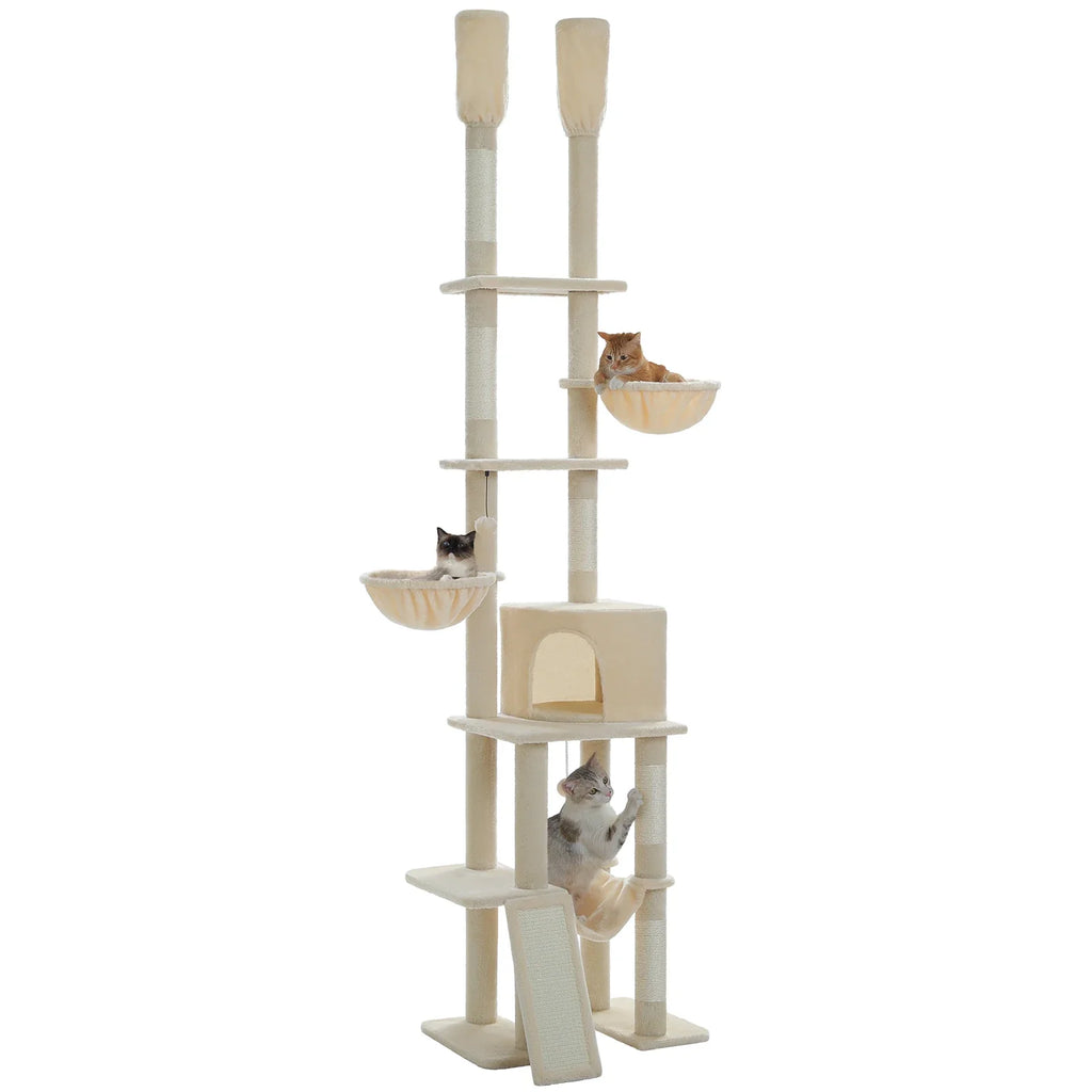 Arbre à chat <br> sol plafond beige