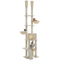 Arbre à chat <br> sol plafond beige
