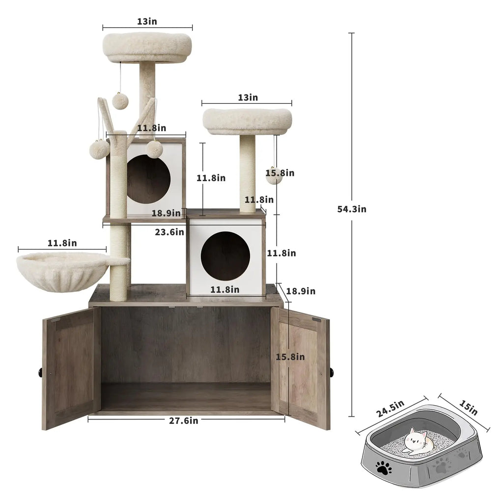 Arbre à Chat Litière Intégrée – Velova