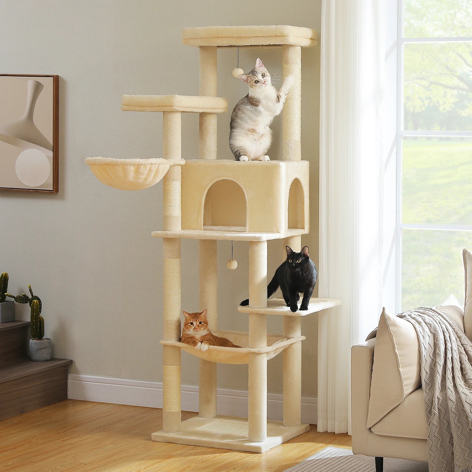 Arbre à Chat pour Chats Actifs Beige – Isor