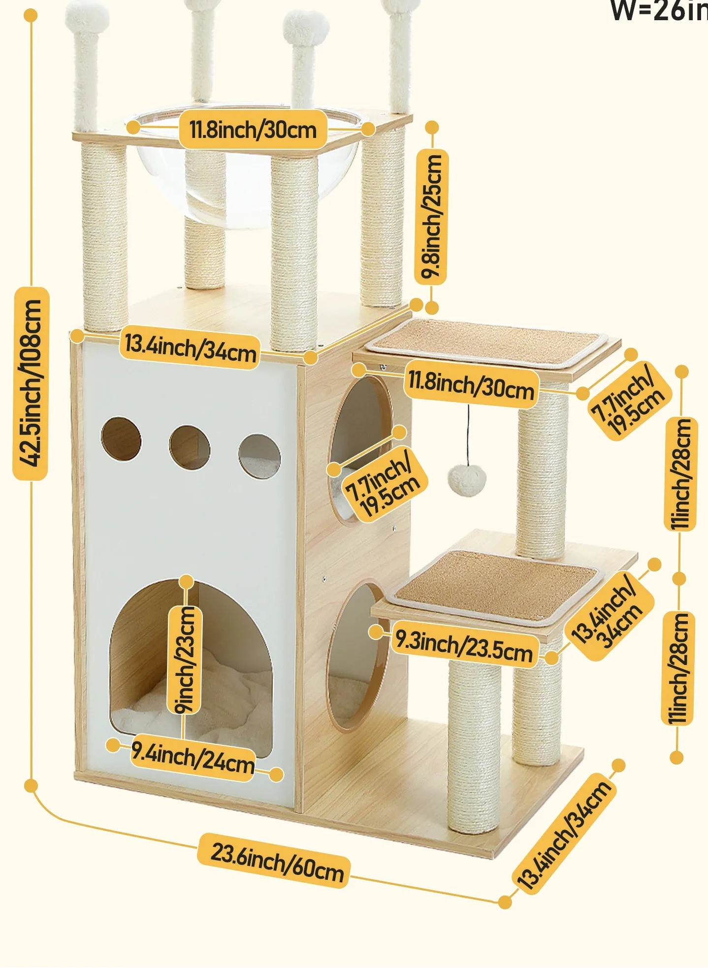Arbre à Chat Esthétique Bois Massif – Torelis