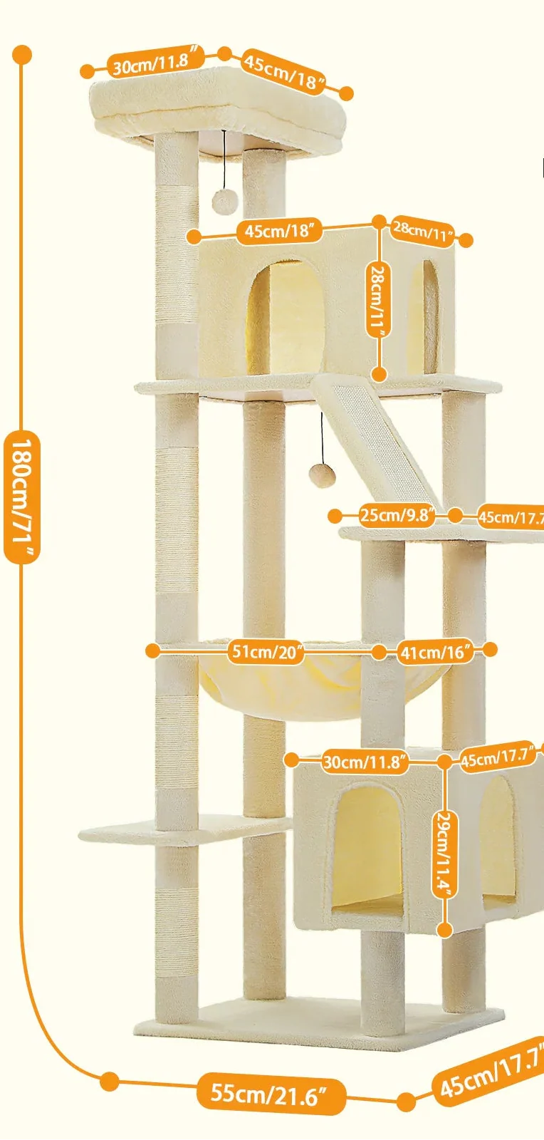 Arbre à Chat Spécial Maine Coon Beige – Aureis