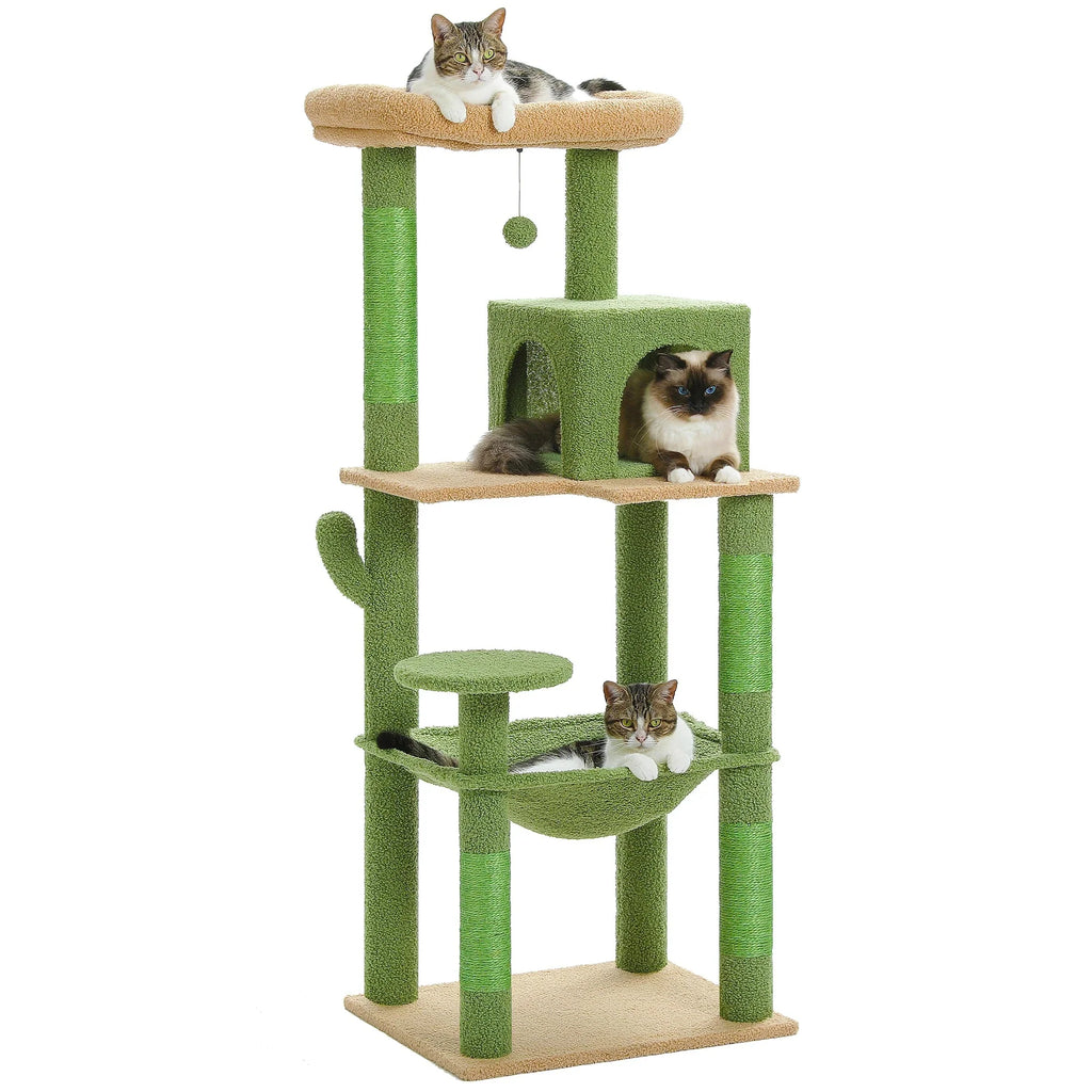 Arbre à chat <br> hamac vert