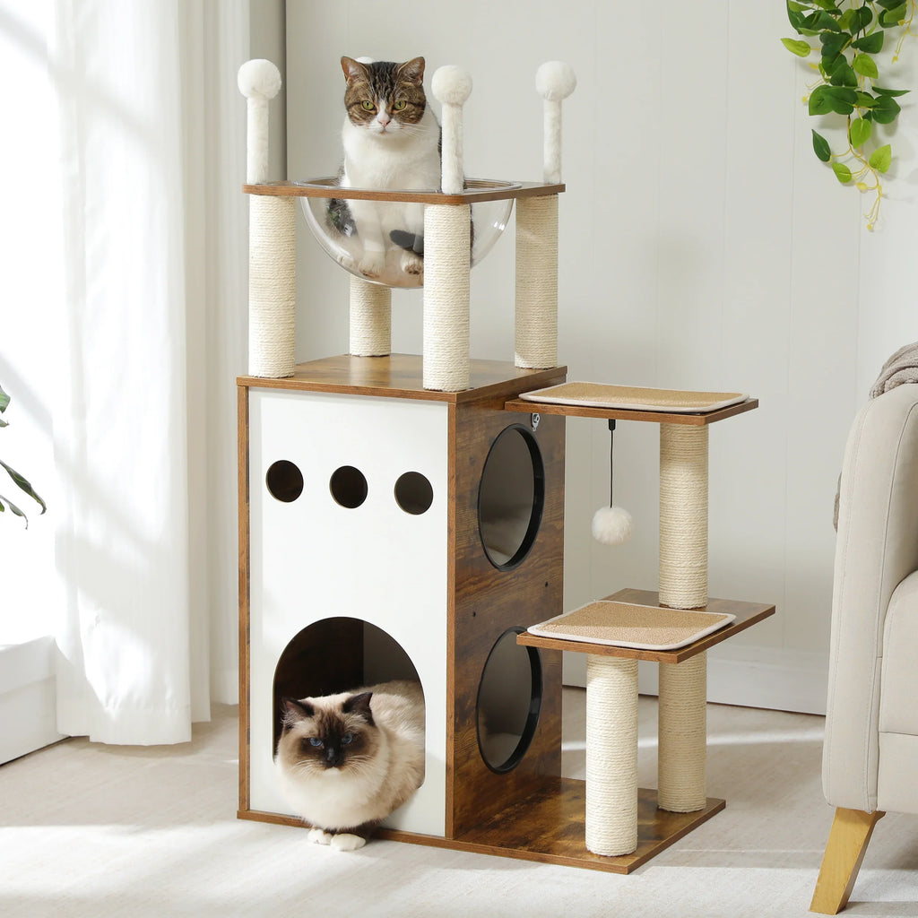 Arbre à Chat Design Bois – Loruna
