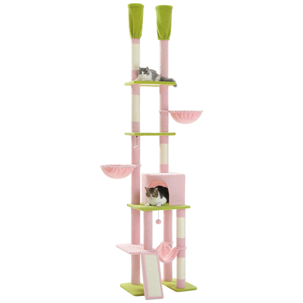 Arbre à chat <br> rose pâle