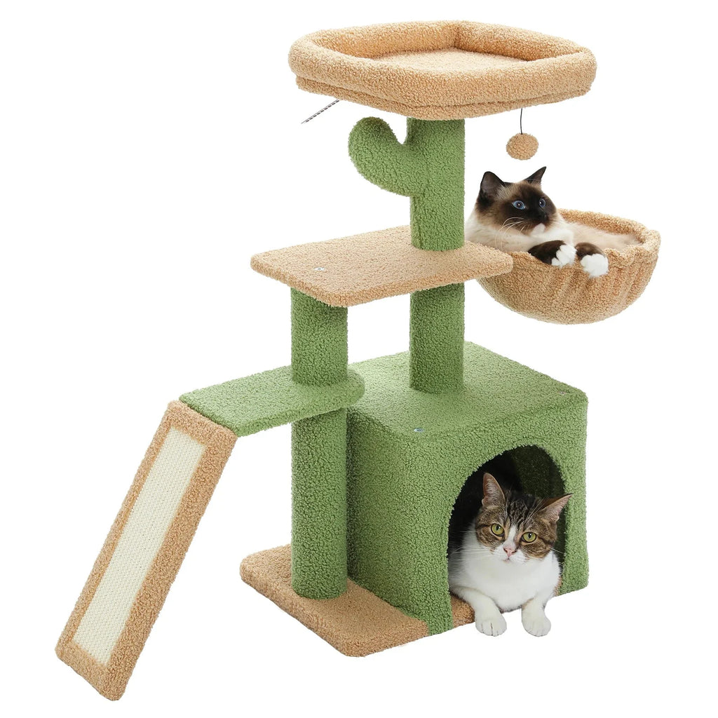 Arbre à chat <br> cactus beige