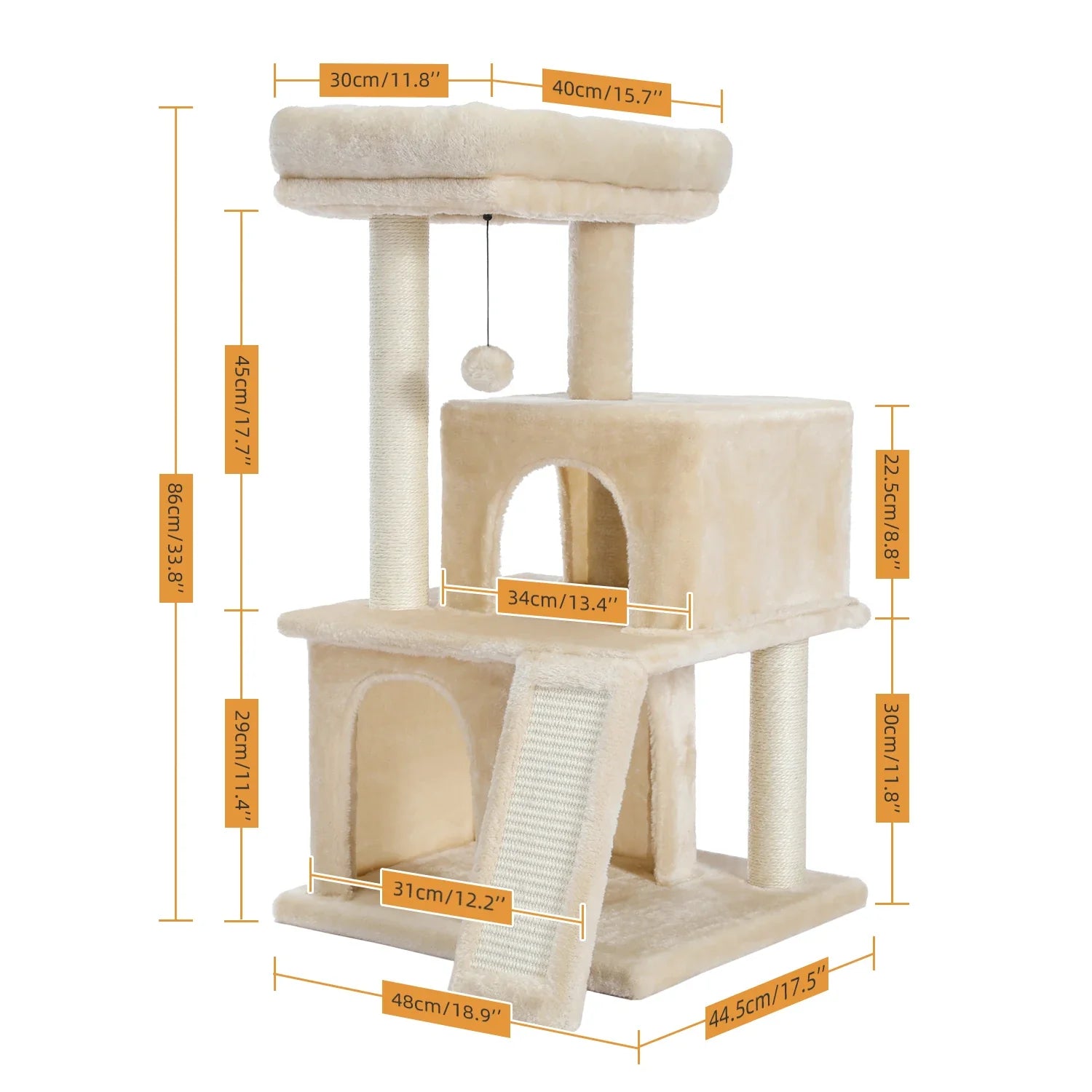 Arbre à Chat Silencieux et Stable Beige – Helora