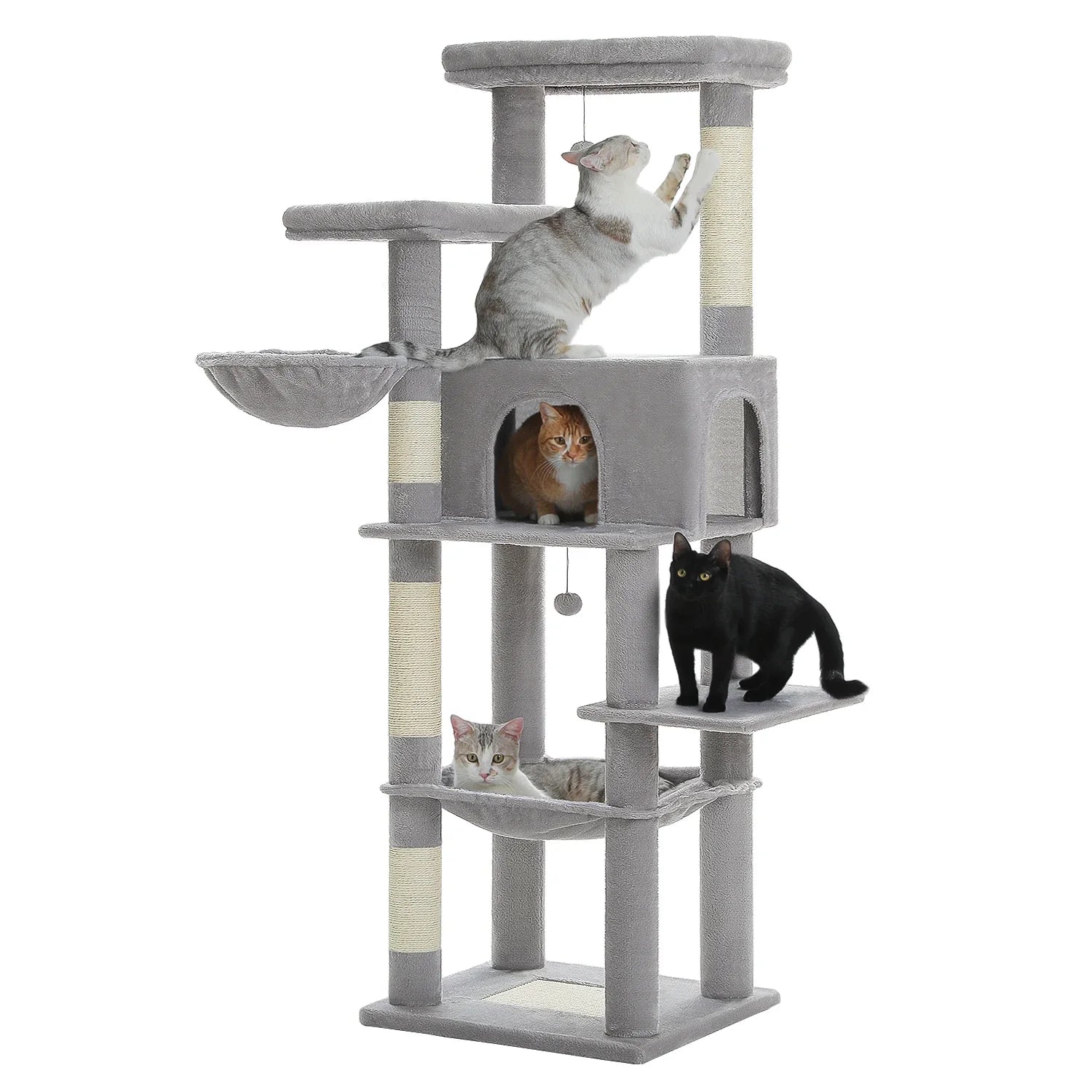 Arbre à chat <br> pour chats actifs gris