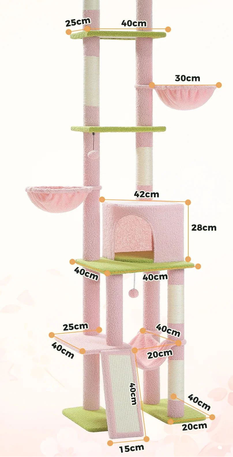 Arbre à Chat Rose Pâle – Torine