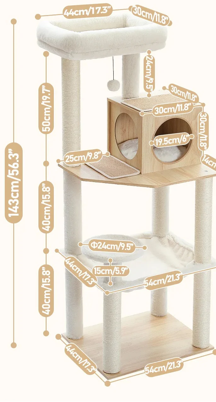 Arbre à Chat Bois et Hamac – Junira