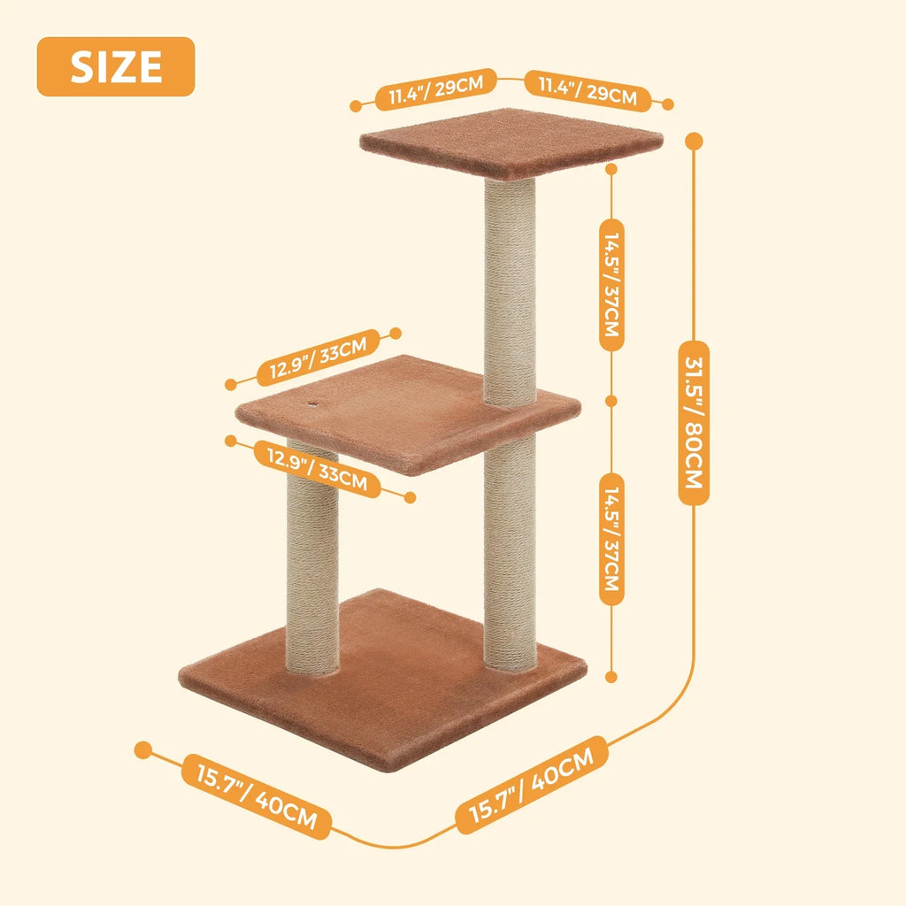 Arbre à Chat Plateforme Marron – Isara