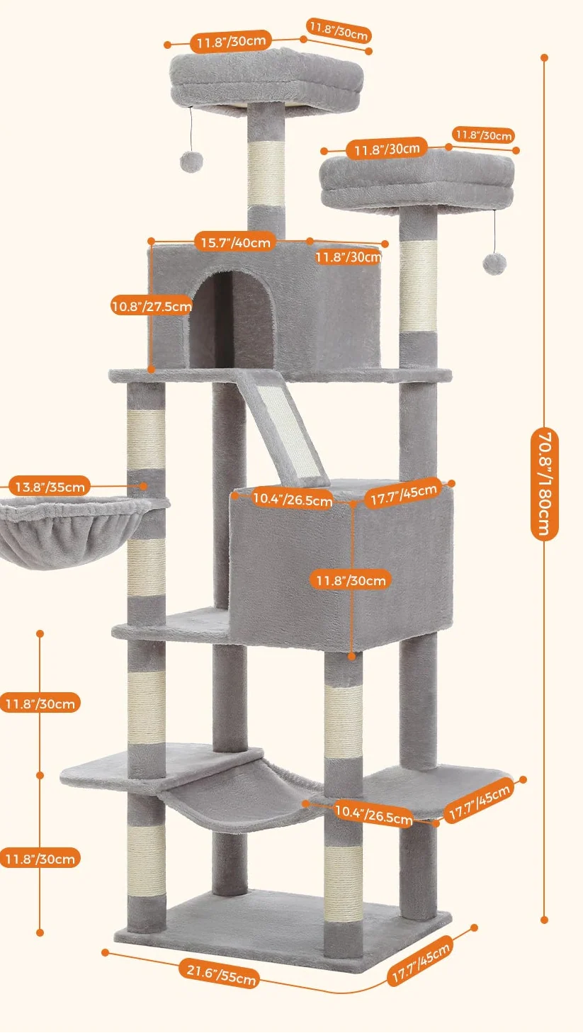 Arbre à Chat Robuste et Élégant Noir – Kaelis