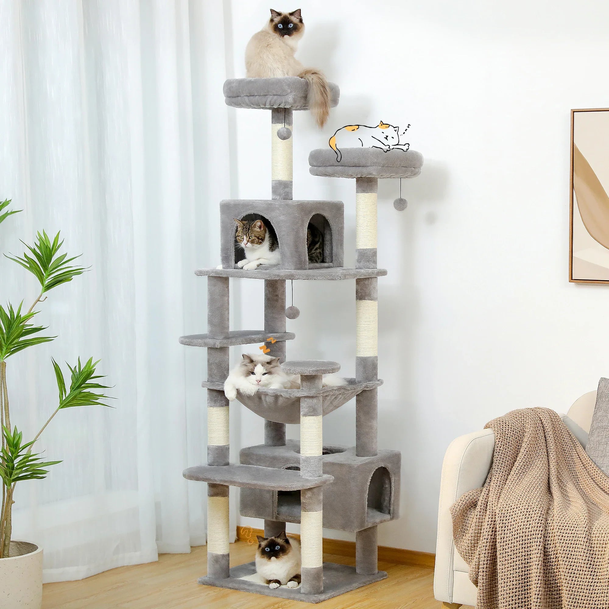 Arbre à Chat Gris Anthracite – Mara