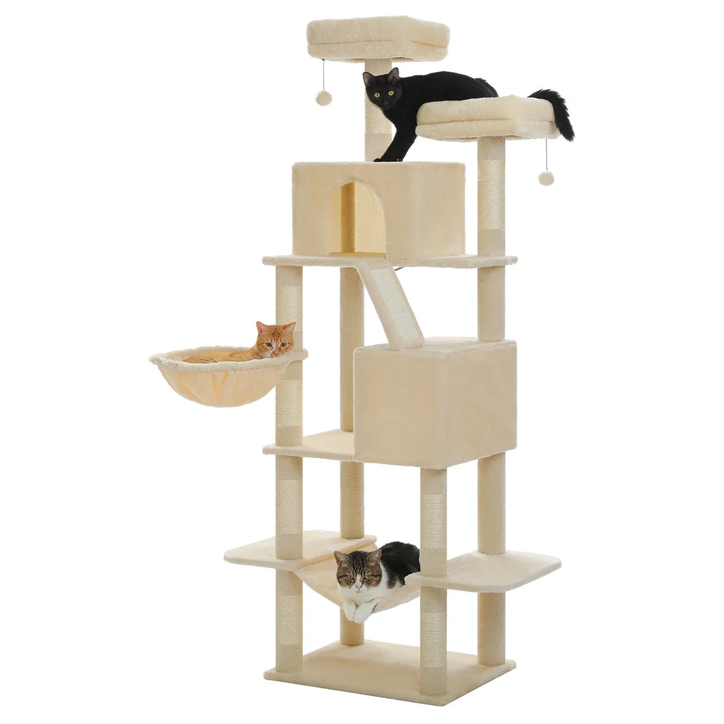 Arbre à chat <br> robuste et élégant beige