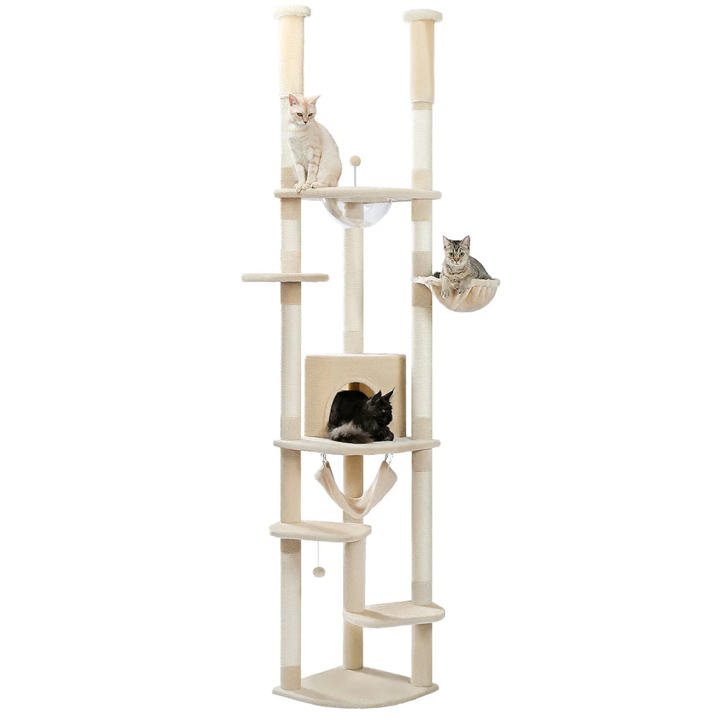 Arbre à chat <br> sol plafond d'angle beige