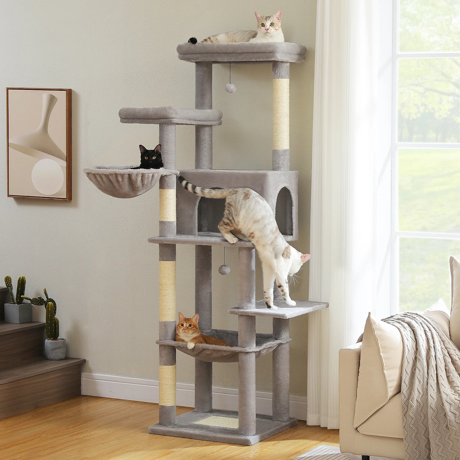 Arbre à Chat pour Chats Actifs Gris – Quaelle