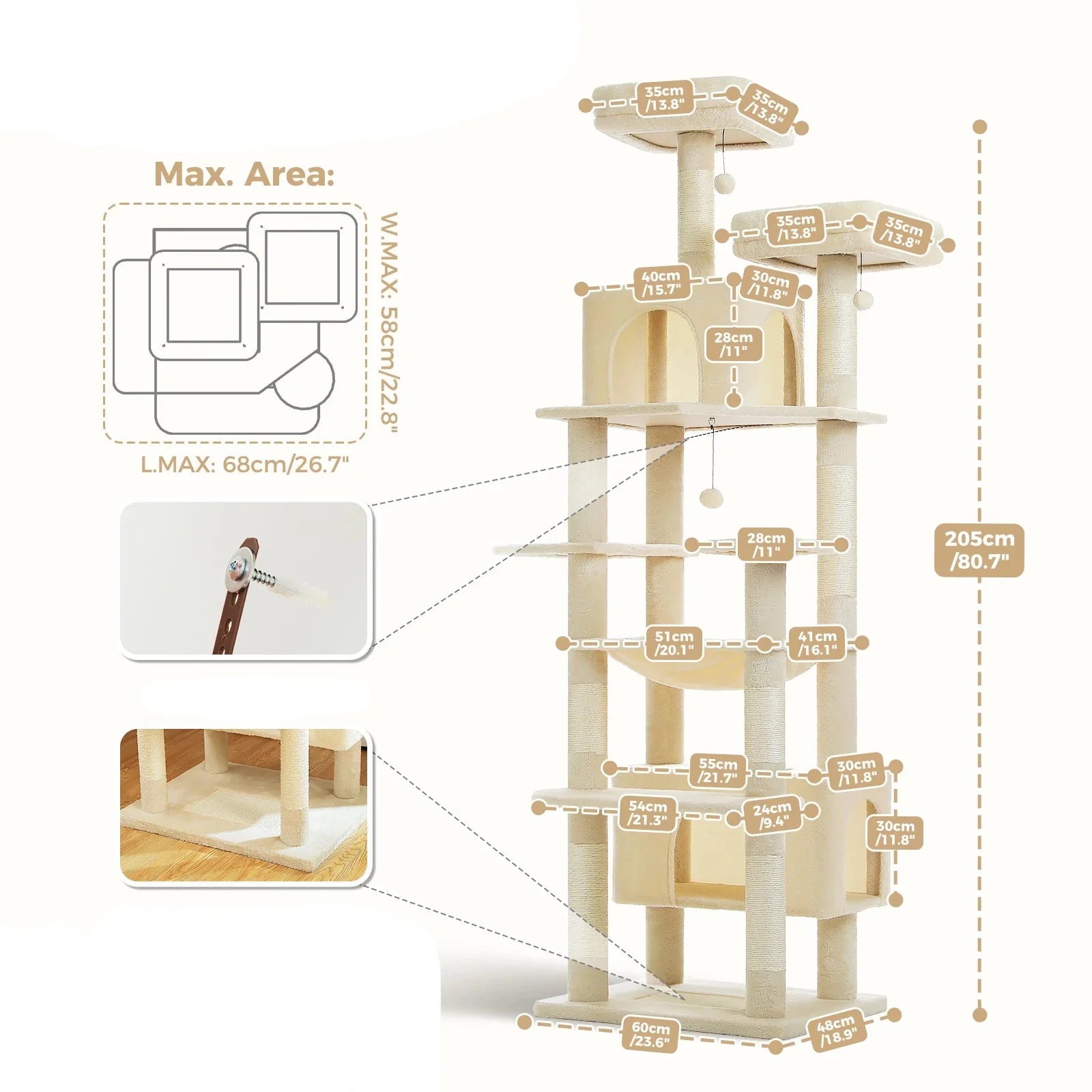 Arbre à Chat Grande Plateforme – Doraya
