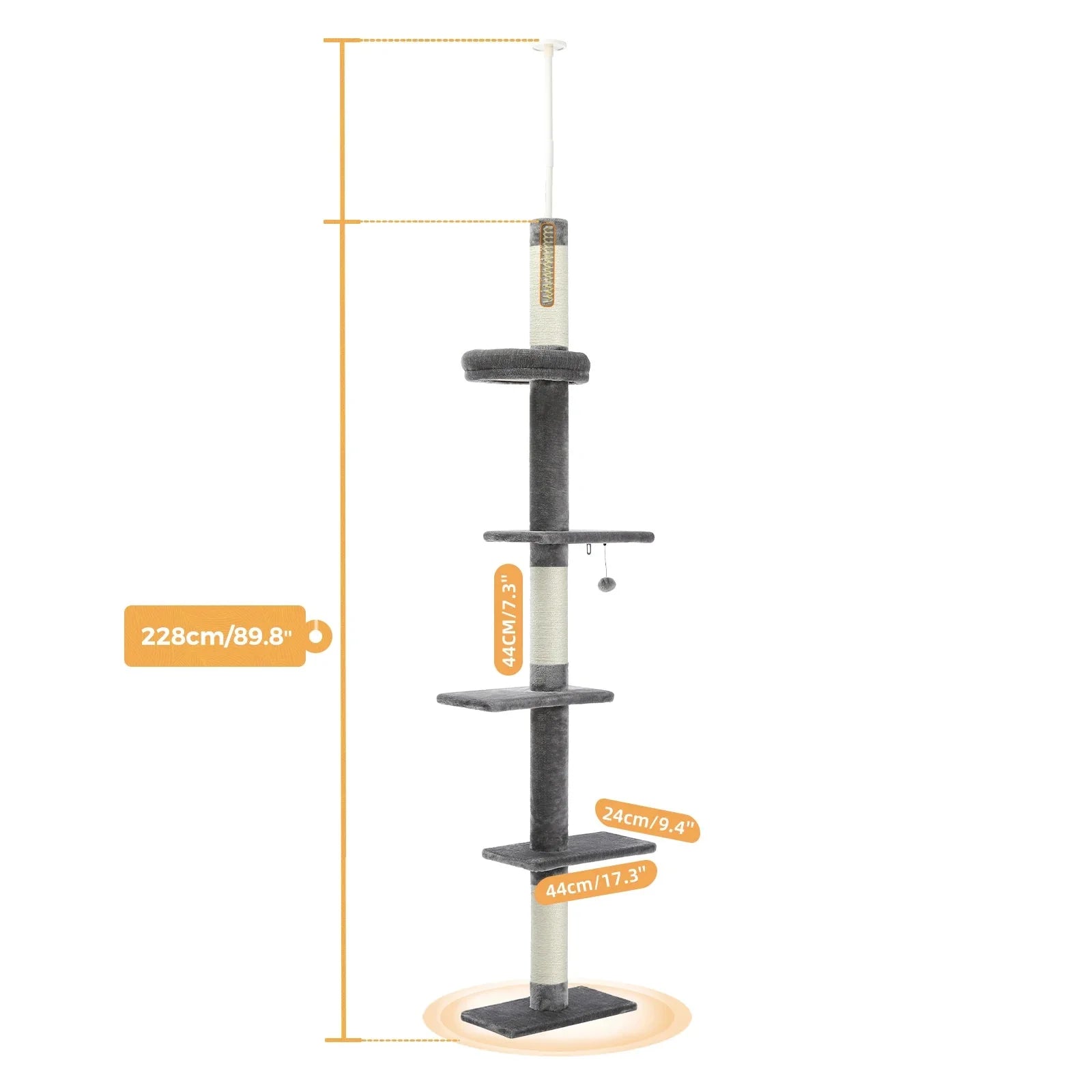 Arbre à Chat Plafond Gris – Marova