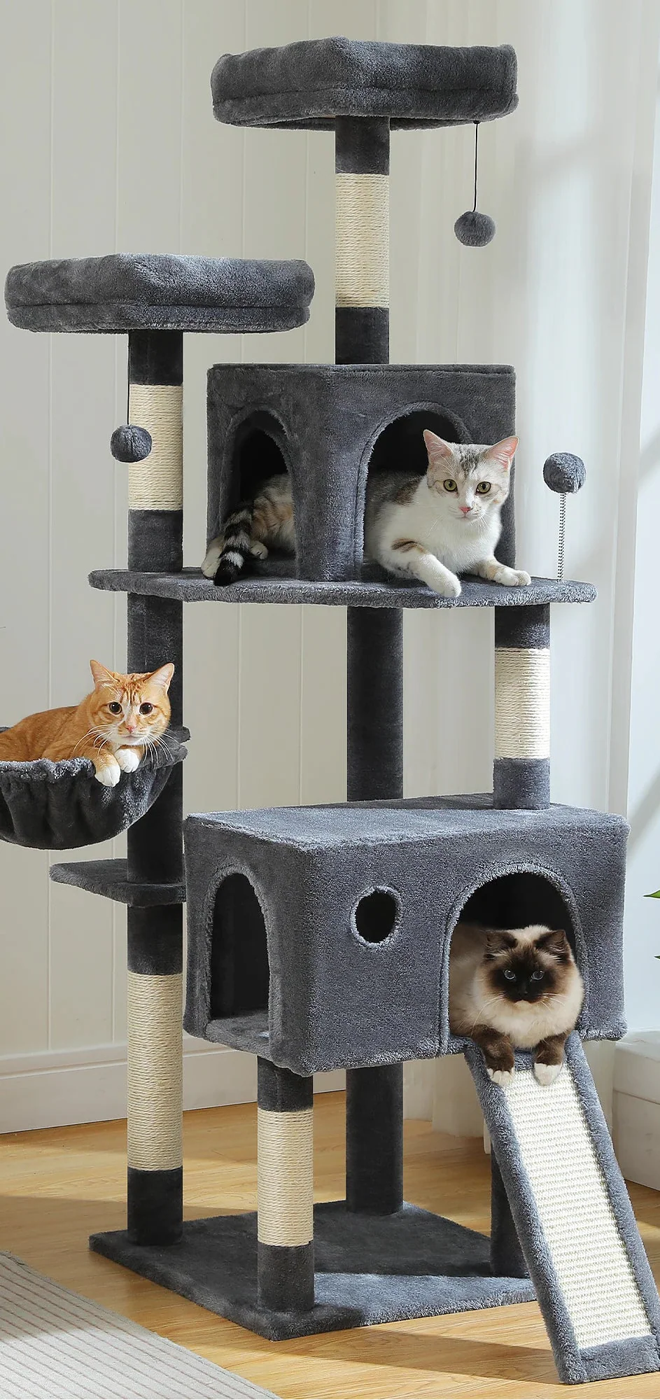 Arbre à Chat Xxl Élevage Gris Foncé – Faluna