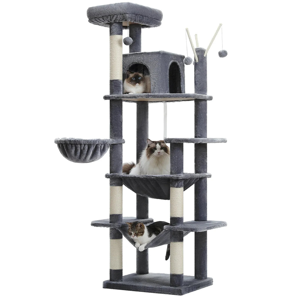 Arbre à chat <br> géant avec hamacs