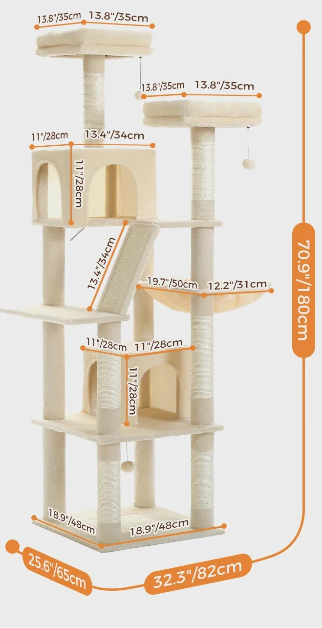 Arbre à Chat Beige et Gris – Kaea