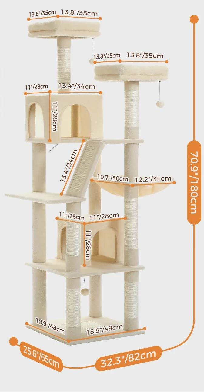 Arbre à Chat Beige Luxe – Noraya