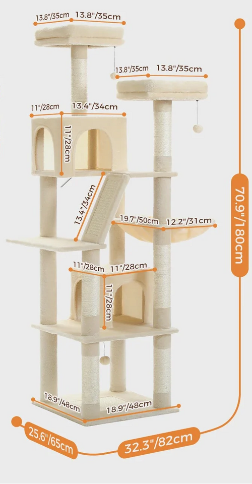 Arbre à Chat Beige Luxe – Noraya