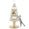 Arbre à chat <br> sapin noël blanc