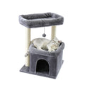 Arbre à chat <br> gris 2 chats