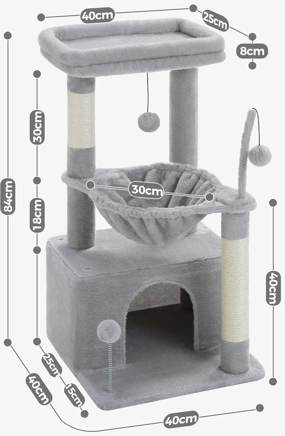 Arbre à Chat Petit Beige Hamac – Palion