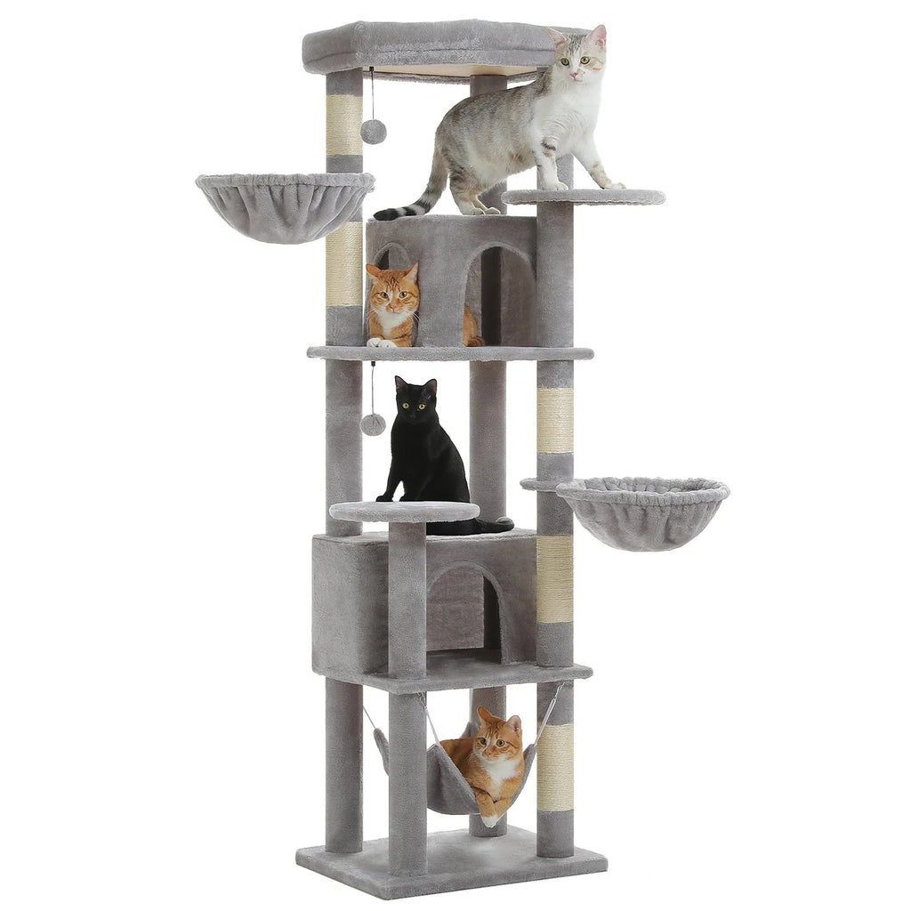 Arbre à chat <br> hamac et paniers