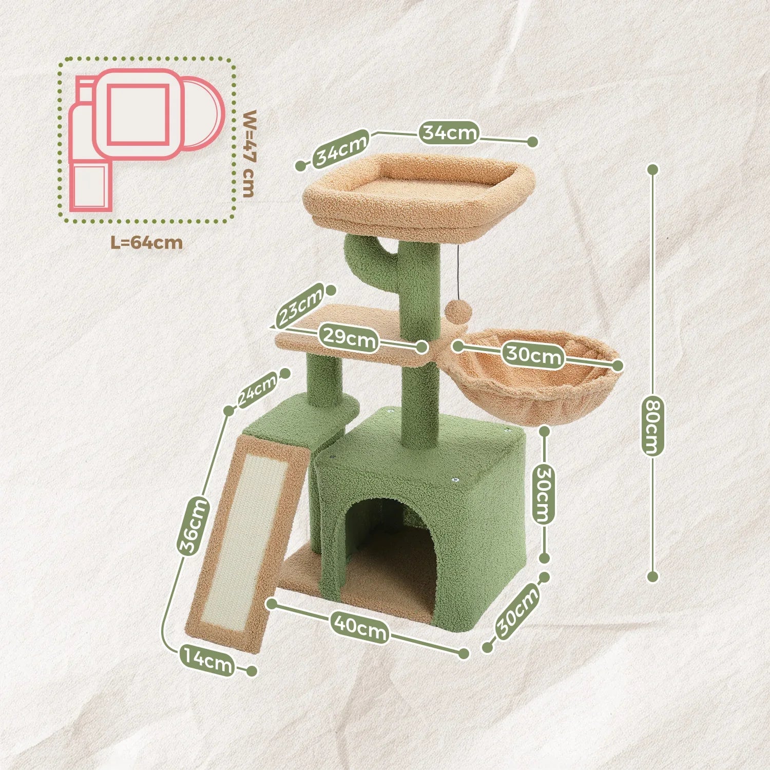 Arbre à Chat Cactus Beige – Kaor