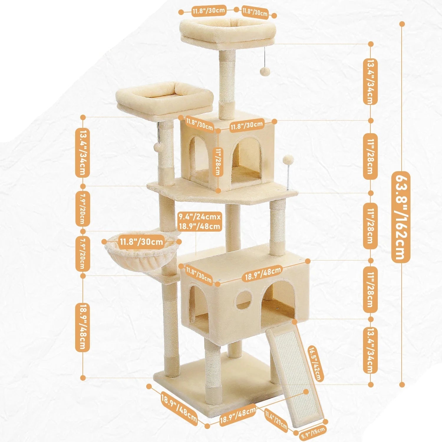 Arbre à Chat Xxl Élevage Beige – Loria