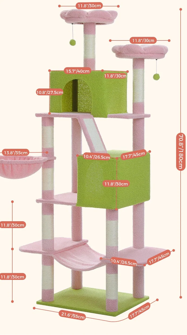 Arbre à Chat Grand Parcours Rose – Helion