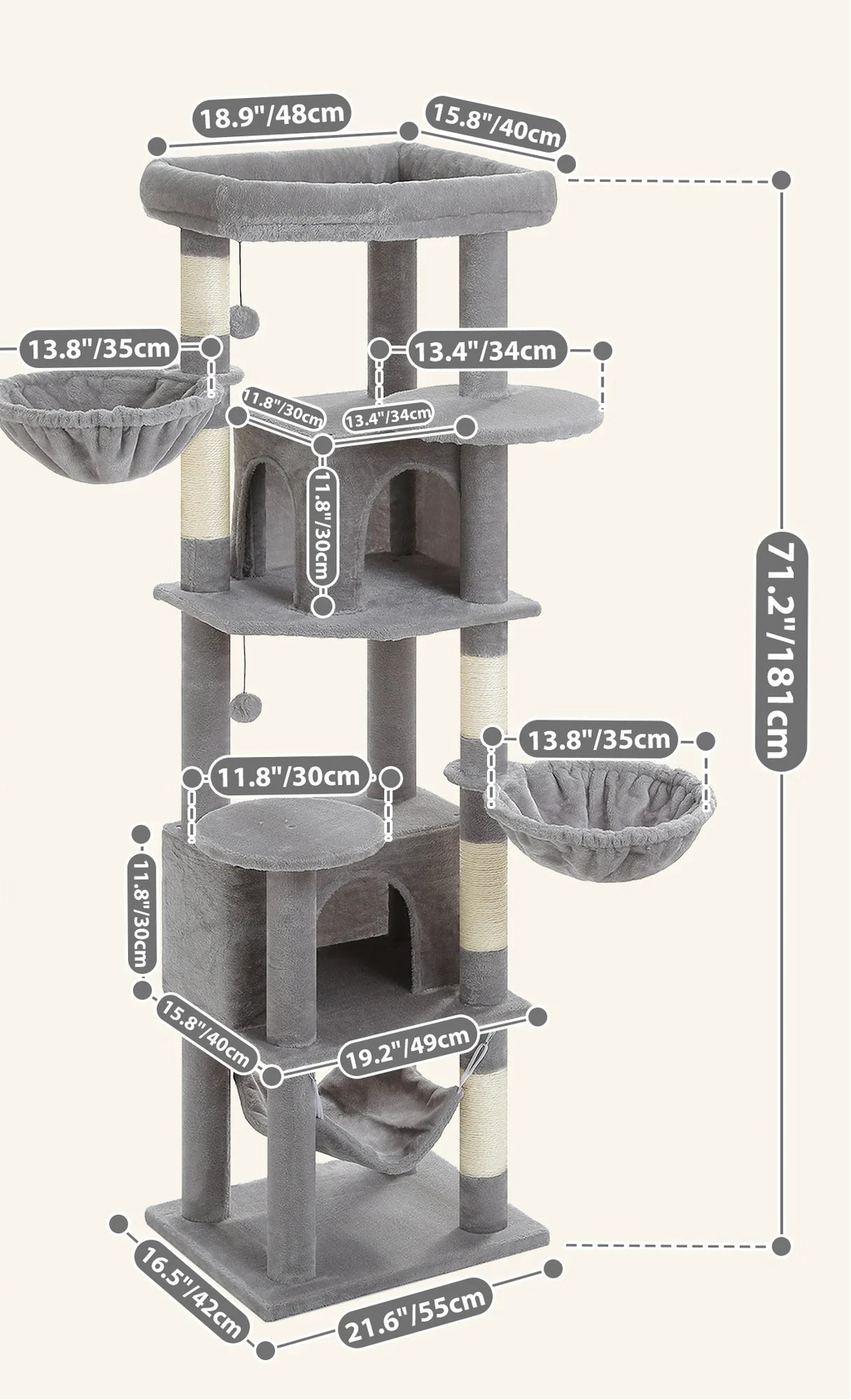 Arbre à Chat Hamac et Paniers – Lumis