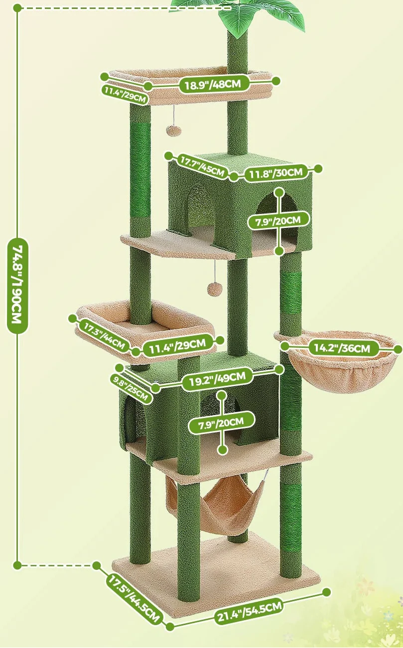 Arbre à Chat Élégant Vert – Marys