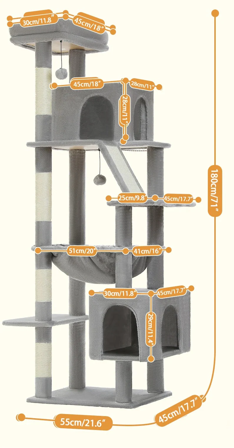 Arbre à Chat Xxl pour Races Géantes Beige – Zenara