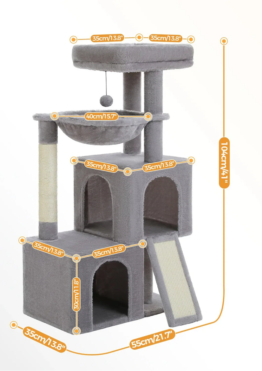 Arbre à Chat Moderne Petit Gris – Noron