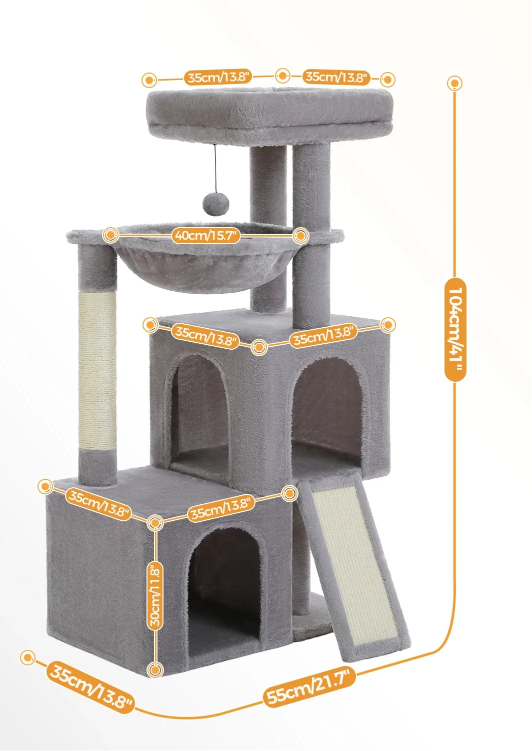 Arbre à Chat Moderne Petit Gris – Noron