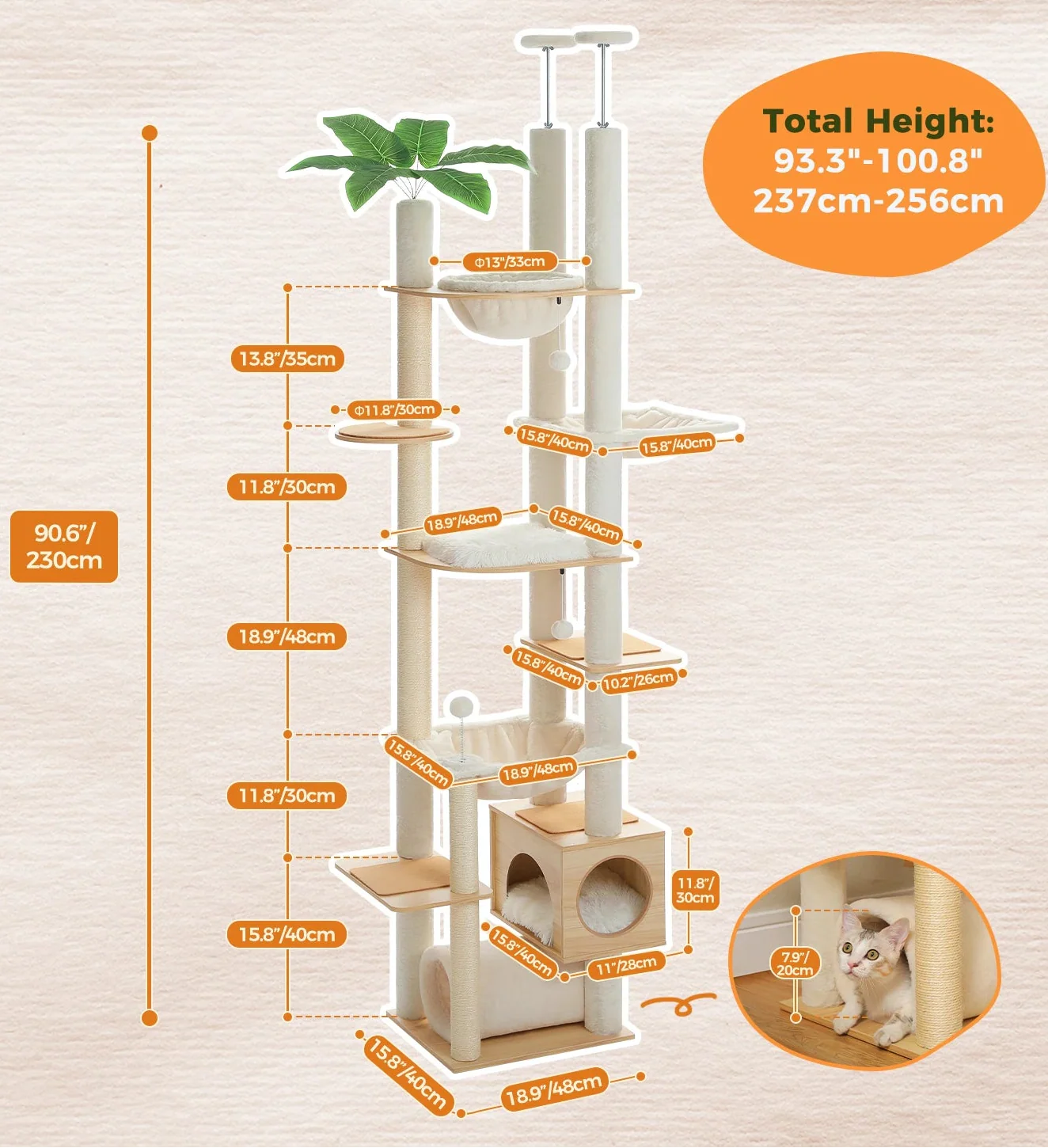 Arbre à Chat Palmier et Hamac – Ralor