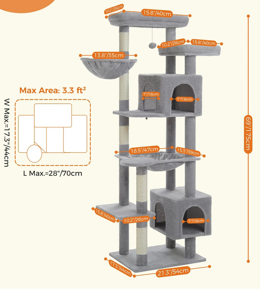 Arbre à Chat Xxl pour Races Géantes Beige – Luma